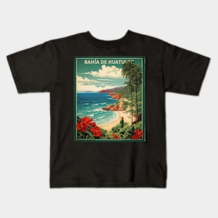 Bahia de Huatulco Oaxaca Mexico Vintage Tourism Travel Kids T-Shirt